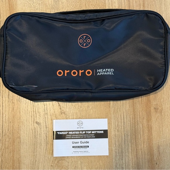 Ororo Black Heated Gloves (Glittens) with Two Battery Packs, Charger, and Case - Picture 4 of 8